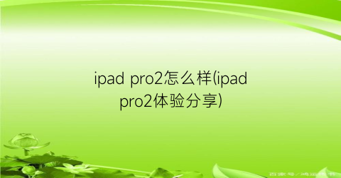 “ipadpro2怎么样(ipadpro2体验分享)